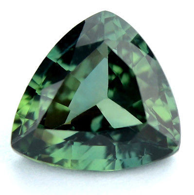 Certified Natural 1.56ct Green Sapphire Trillion Shape vvs Clarity Madagascar Gem - sapphirebazaar - 1