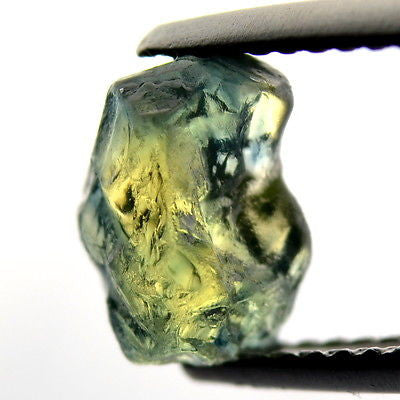 Certified Facet Quality Rough Untreated Unheated Sapphire 2.50ct vvs Clarity Blue Yellow Madagascar - sapphirebazaar - 1