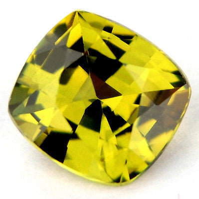 Certified Natural Unheated 0.91ct Lime Yellow Sapphire Cushion vvs Clarity Madagascar Gem - sapphirebazaar - 1