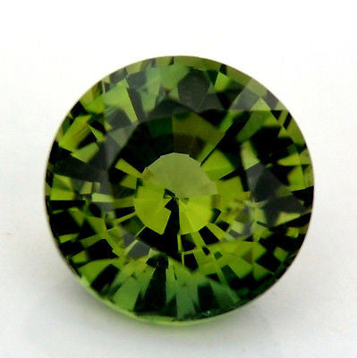 Certified 4.97mm Round Natural Green Sapphire 0.66ct Vvs Clarity Madagascar Gem - sapphirebazaar - 1