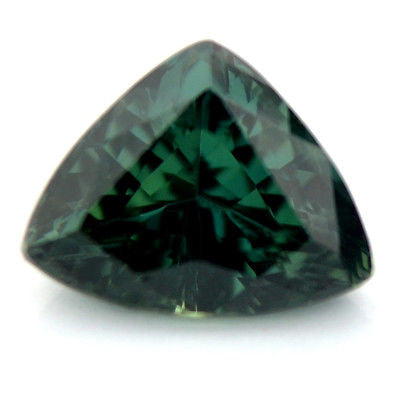 Certified Natural Sapphire Bluish Green One Ct Trillion Sapphire Vvs Clarity Madagascar Gem - sapphirebazaar - 1