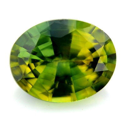1.20 ct Certified Natural Oval Yellow Green Sapphire vs Clarity Madagascar Gem - sapphirebazaar - 1
