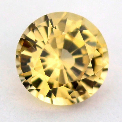 Natural Unheated 4.6mm Round Yellow Sapphire 0.52ct Vvs Clarity Untreated Madagascar Gem - sapphirebazaar - 1