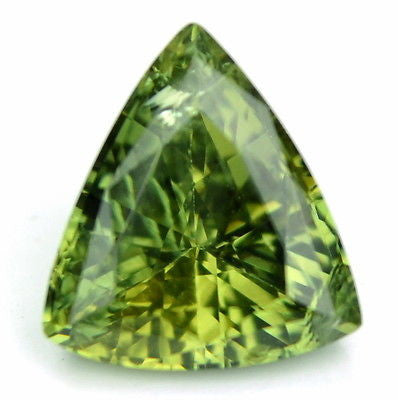 Certified Natural 1.49ct Green Color Trillion Cut Sapphire vs Clarity Madagascar Gemstone - sapphirebazaar - 1