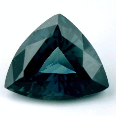 Certified Natural Teal Sapphire Trillion Cut 0.74ct vvs Clarity Madagascar Gemstone - sapphirebazaar - 1