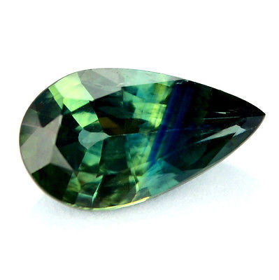 SLENDID!! CERTIFIED NATURAL " 1.48ct " BLUE / GREEN SAPPHIRE PEAR MADAGASCAR SI - sapphirebazaar - 1