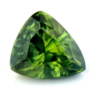 Certified Natural 1.88ct Green Sapphire Trillion Shape Si Clarity Madagascar gem - sapphirebazaar - 1
