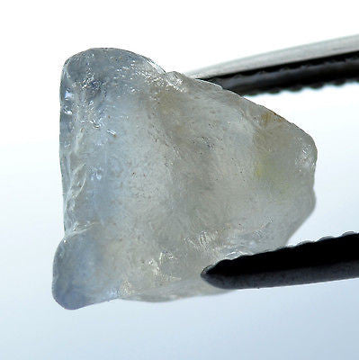 Certified Natural Unheated 5.19ct Ceylon White Blue Sapphire Crystal Rough Gem - sapphirebazaar - 1