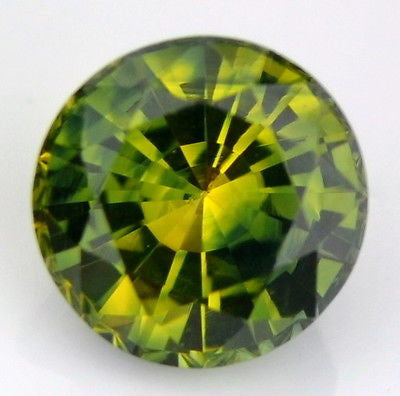 5.08mm Certified Natural Unheated Bicolor Yellow Green Color Sapphire Round 0.71ct Madagascar Gem - sapphirebazaar - 1