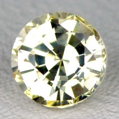 Certified 4.60mm Round Natural Unheated Light Yellow Sapphire 0.56ct vvs Clarity Untreated Madagascar Gem - sapphirebazaar - 1