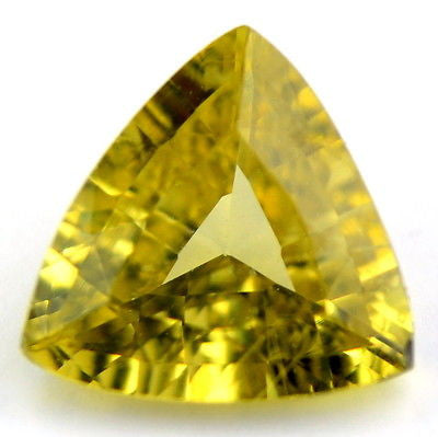 Certified Natural Unheated Untreated Yellow Sapphire Trillion Cut 0.59ct Madagascar - sapphirebazaar - 1