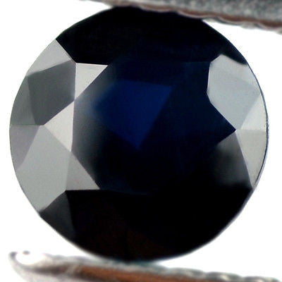 Certified Natural 1.10ct Dark Blue Sapphire Round Madagascar Eye Clean Madagascar Gem - sapphirebazaar - 1