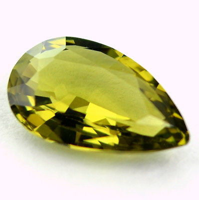 Certified Natural Untreated Unheated 0.90ct Yellow Sapphire Pear Flawless IF Clarity Madagascar Gem - sapphirebazaar - 1