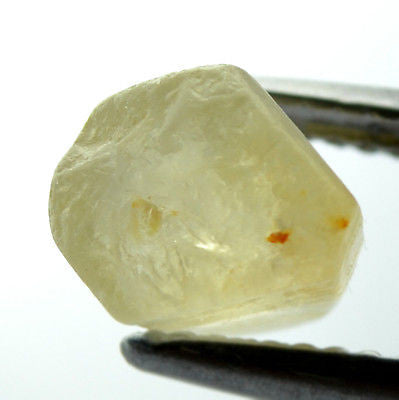 Certified Natural Unheated 4.12ct Ceylon White Sapphire Rough Untreated Gemstone - sapphirebazaar - 1