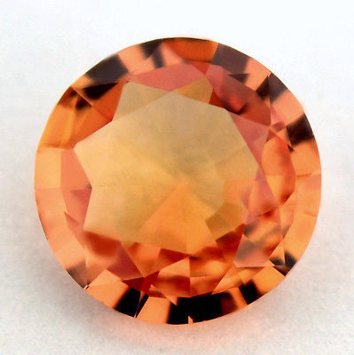 5.10mm Round Certified Natural Unheated Tangerine Orange Sapphire 0.58ct Untreated Madagascar Gem - sapphirebazaar - 2