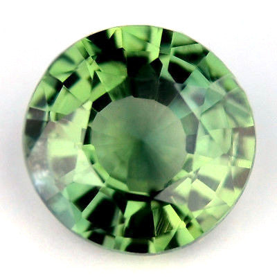 Certified Natural 5.79mm Bluish Green Sapphire 0.88ct Round vs Clarity Madagascar Gemstone - sapphirebazaar - 1