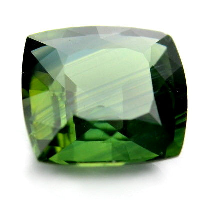 0.97ct Certified Natural Unheated Green Color Cuhsion Cut Sapphire vvs Clarity Madagascar Gem - sapphirebazaar - 1