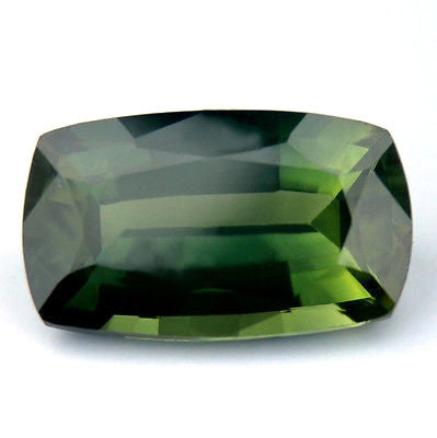 Certified Natural Green Sapphire 1.55ct  vs Clarity Cushion Shape Madagascar Gemstone - sapphirebazaar - 1