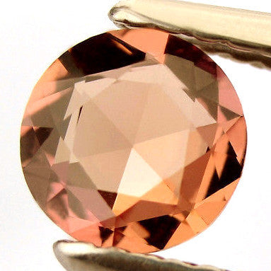 Certified Natural Unheated 5.5mm Rose Cut Tangerine Sapphire 0.70ct Round vvs Clarity - sapphirebazaar - 1