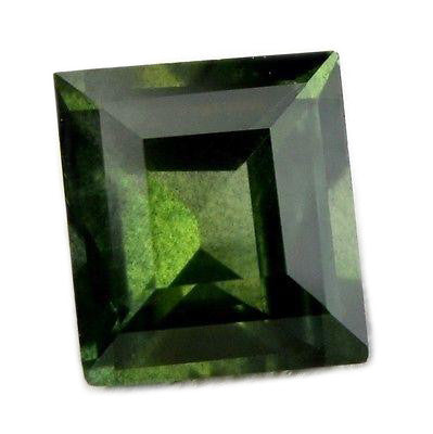 Certified Natural Unheated 0.52ct Green Sapphire Vs Clarity Square Cut Madagascar Gem - sapphirebazaar - 1