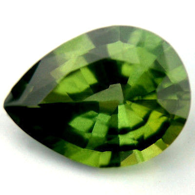 Certified Natural Green Sapphire 0.77ct Pear Shape Vs Clarity Madagascar Gem - sapphirebazaar - 1