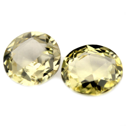 0.59 ct Certified Natural Beige Sapphire Matching Pair