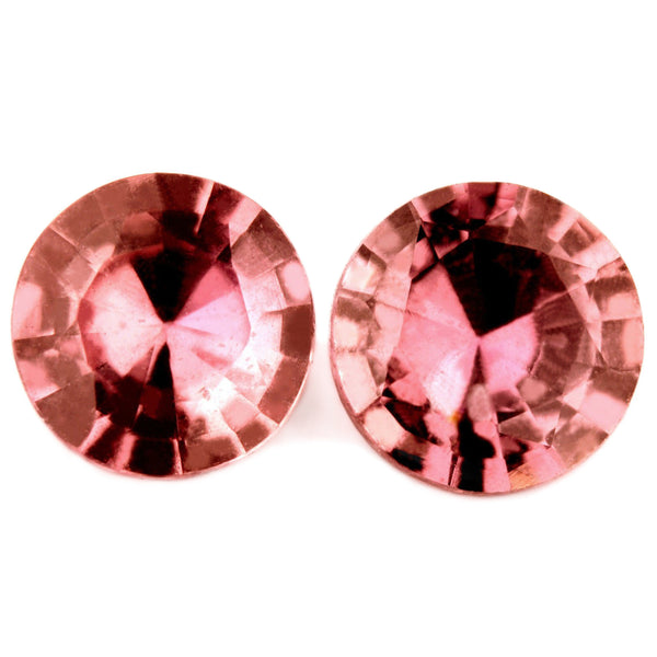 1.08ct Certified Natural Peach Sapphire Matching Pair