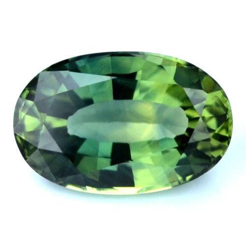 Certified Natural Bluish Green Sapphire 1.04ct Oval Shape vvs Clarity Madagascar Gem - sapphirebazaar - 1