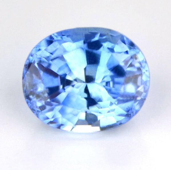 Certified Natural Ceylon Cornflower Blue Sapphire 0.65ct Vs Clarity Oval Shape Gemstone - sapphirebazaar - 1