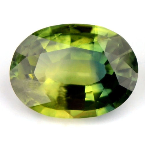 Certified Natural 1.32ct Multi Color Blue Yellow Green Sapphire Oval SI Clarity Madagascar Gem - sapphirebazaar - 1