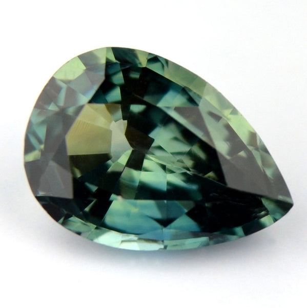 Certified Natural Teal Sapphire 0.79ct Pear Shape Flawless IF Clarity Madagascar Gemstone - sapphirebazaar - 1