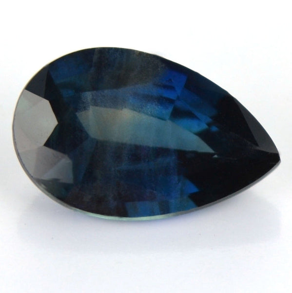 Certified Natural Greenish Blue Sapphire 1.12ct Pear Shape SI Clarity Madagascar Gem - sapphirebazaar - 1