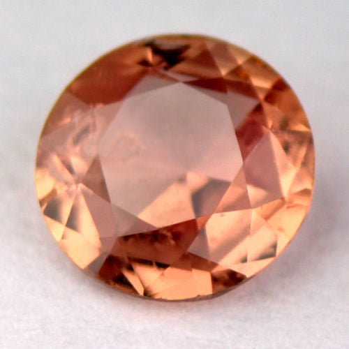 Certified 5.6mm Round Natural Unheated Brownish Orange Sapphire 0.61ct Rose Cut Madagascar Gem - sapphirebazaar - 2