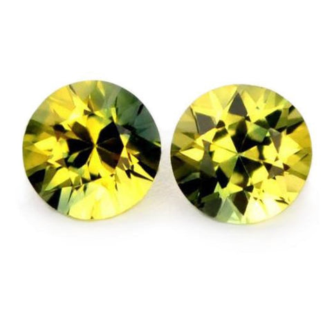 0.65ct Certified Natural Yellow Sapphire Matching Pair