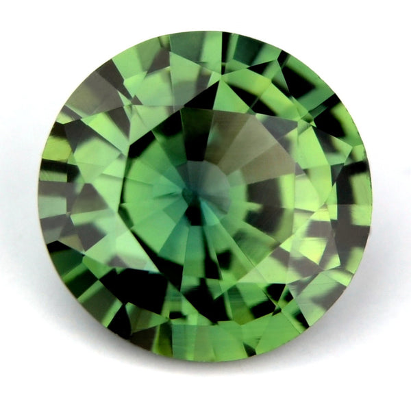 Certified Natural 6.05mm Green Round Sapphire - sapphirebazaar - 1