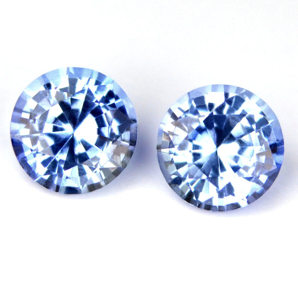 3.72 mm Certified Natural Blue Sapphire Pair
