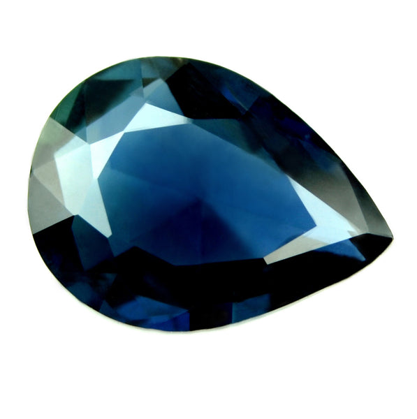 Certified Natural 1.10ct Blue Sapphire Pear Cut - sapphirebazaar - 1