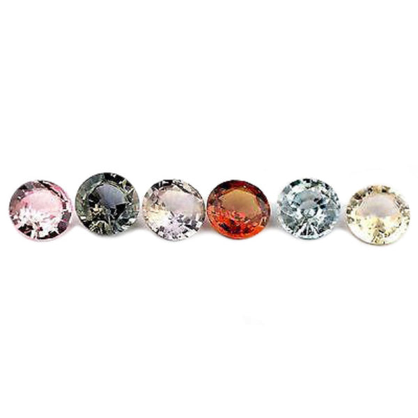 2.09cts Certified Natural Multicolor Sapphires Set