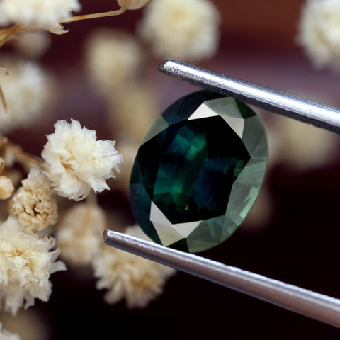 1.46ct Certified Natural Green Sapphire