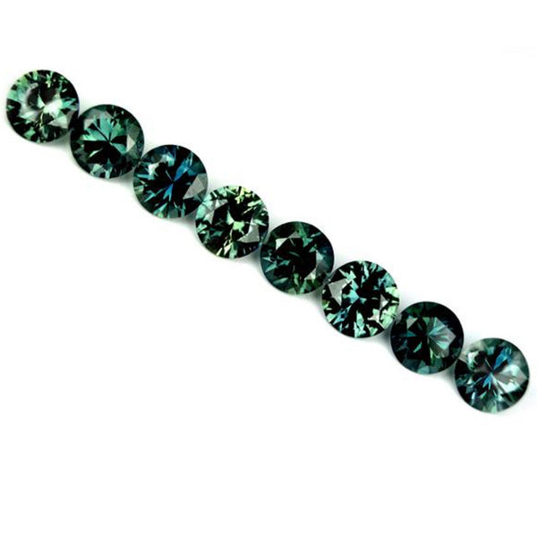 3.62 ct Certified Natural Teal Sapphire Set