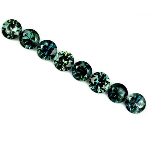 3.62 ct Certified Natural Teal Sapphire Set