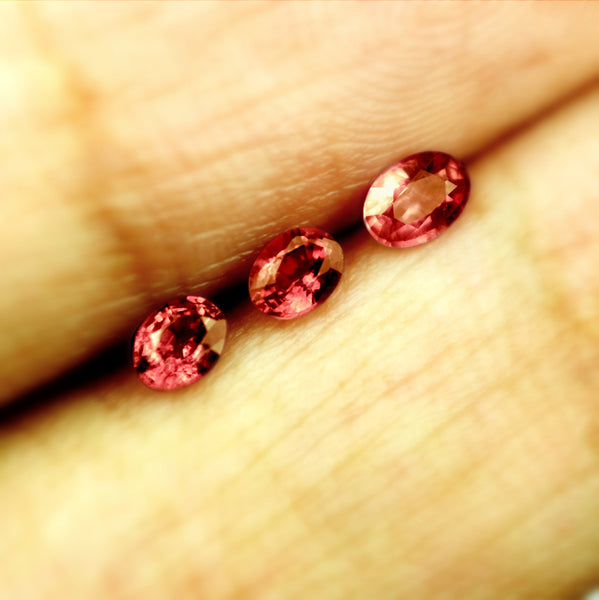 0.42ct Certified Natural Pink Sapphire Matching Set