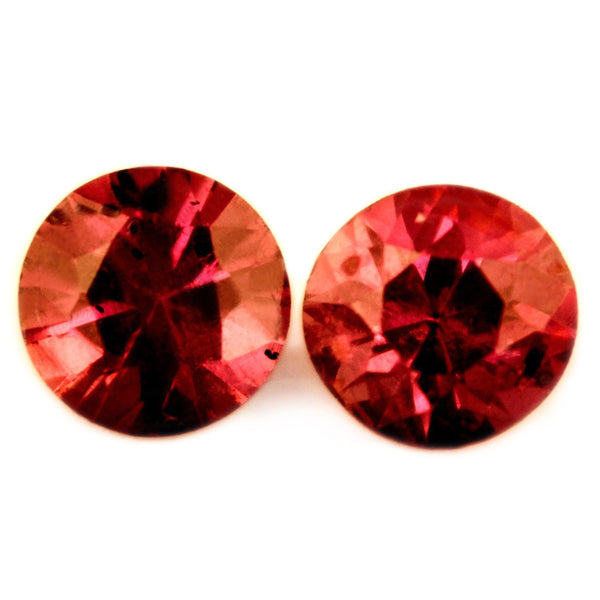 0.47ct Certified Natural Red Ruby Matching Pair