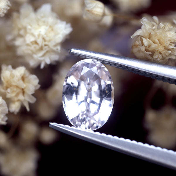 1.21ct Certified Natural White Sapphire