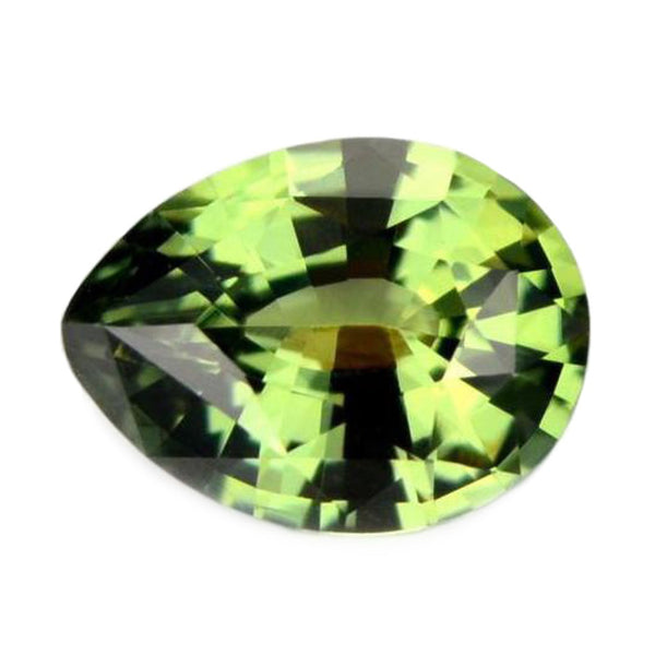 0.88ct Certified Natural Green Sapphire