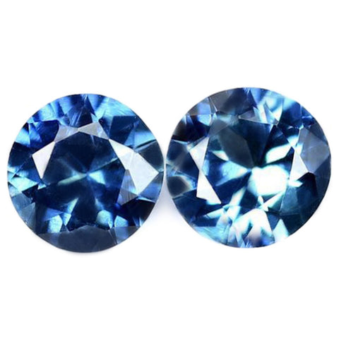 2.54mm Certified Natural Blue Sapphire Matching Pair