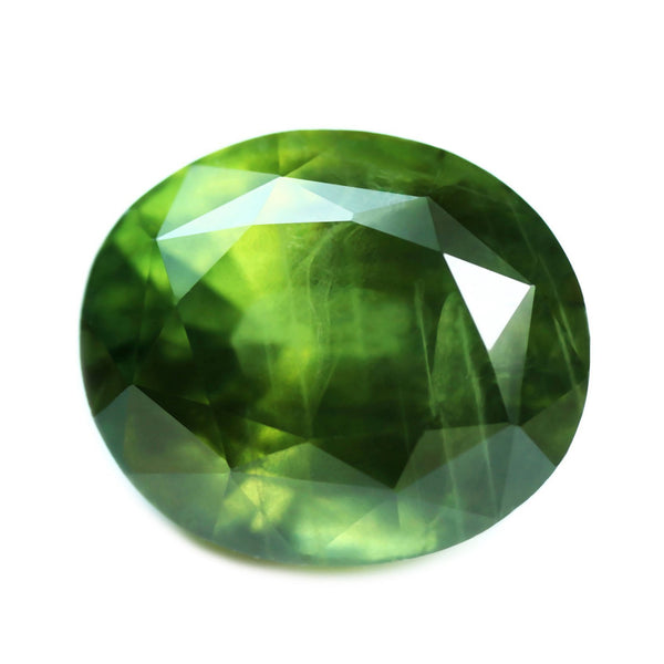 2.85ct Certified Natural Green Sapphire