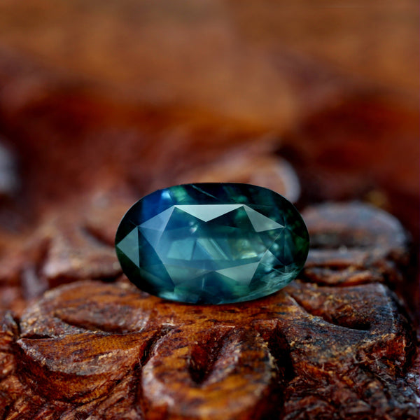 2.55ct Certified Natural Teal Sapphire