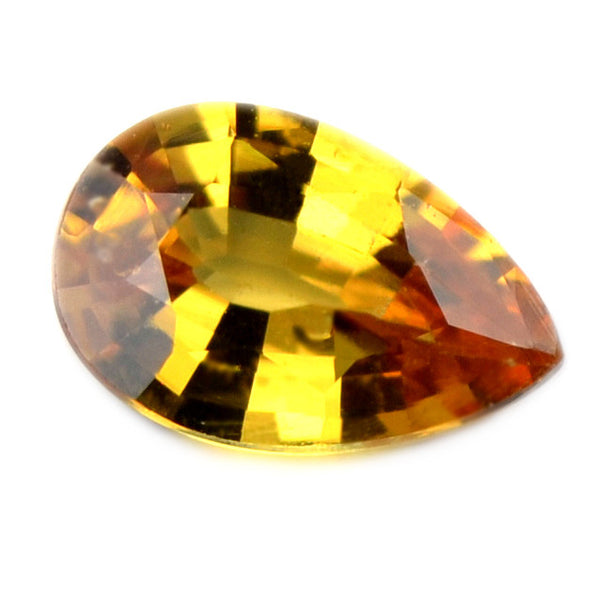 Certified Natural 0.66ct Golden Yellow Unheated Sapphire, VS Clarity - sapphirebazaar - 1