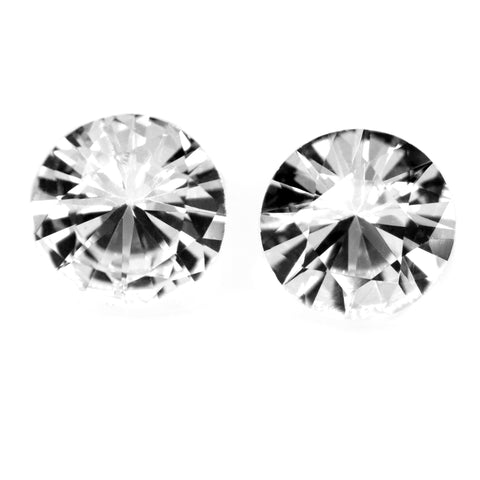 0.32 ct Certified Natural White Sapphire Pair